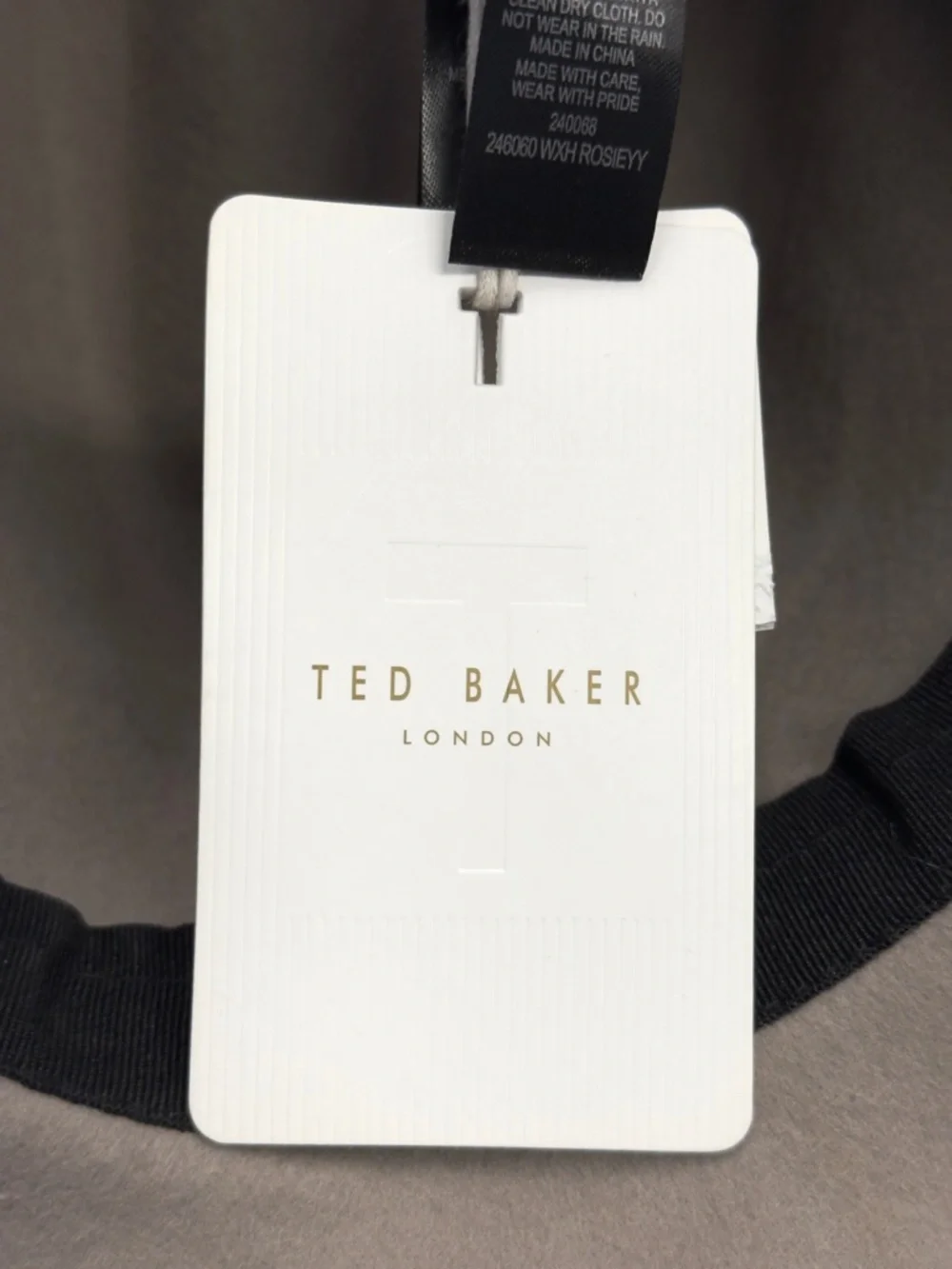Ted Baker Rosieyy Taupe Felt Hat with Black Studded Trim – NWT